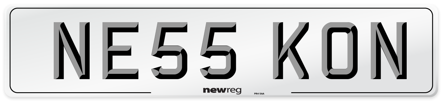 NE55 KON Number Plate from New Reg